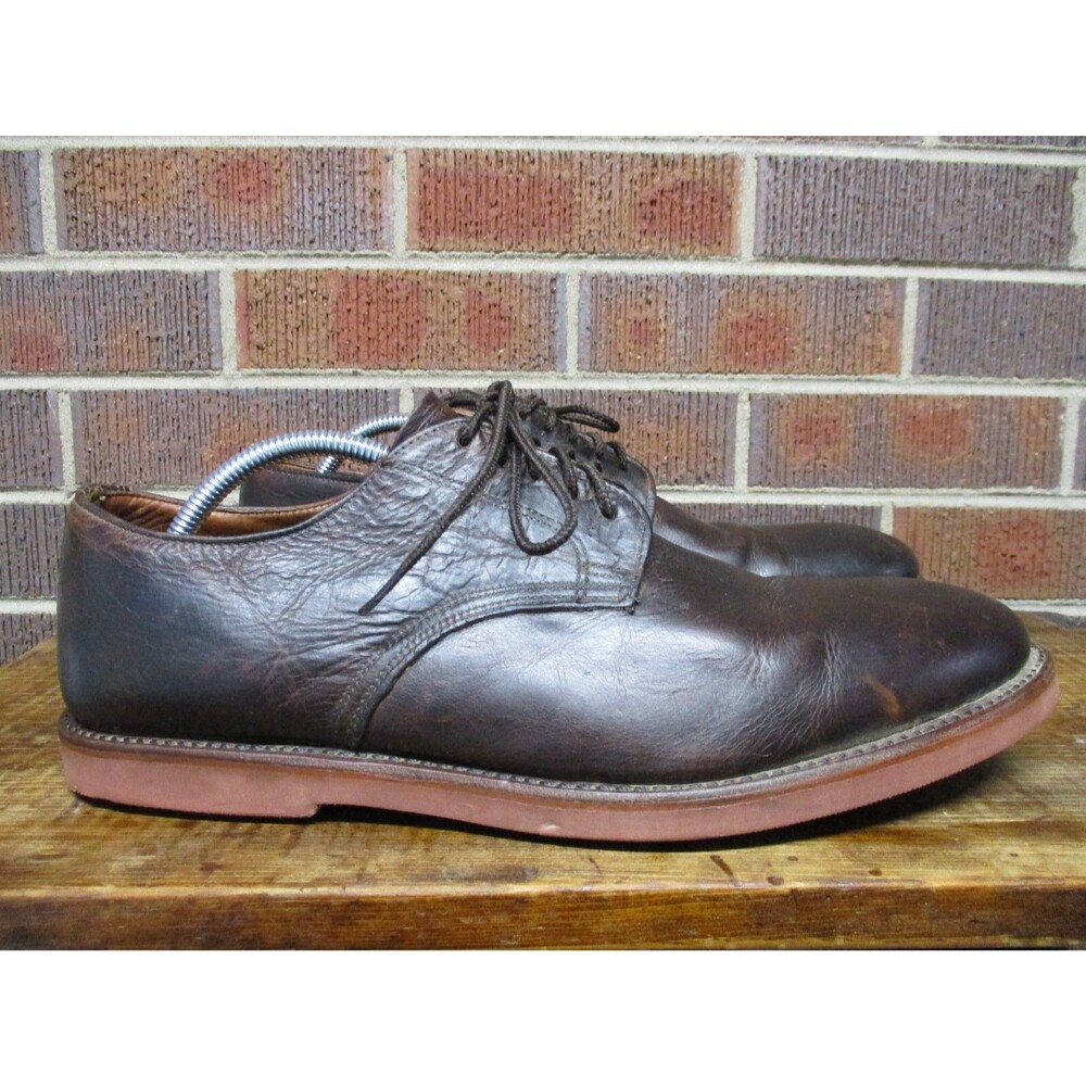 Walk-Over Dress Shoes Mens Brown Leather Derby Plain Toe Size 11.5 M USA
